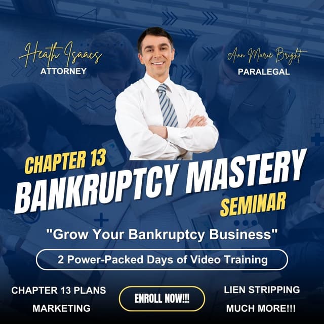 Chapter 13 Mastery Seminar Recording