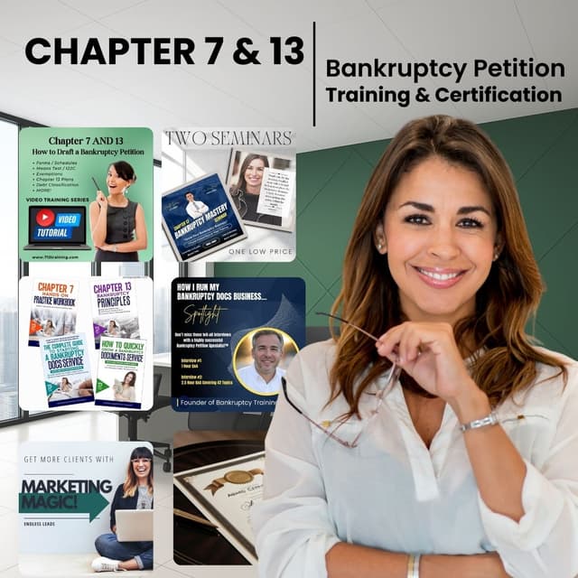 Chapter 7 and 13 Bankruptcy Petition Training and Certification